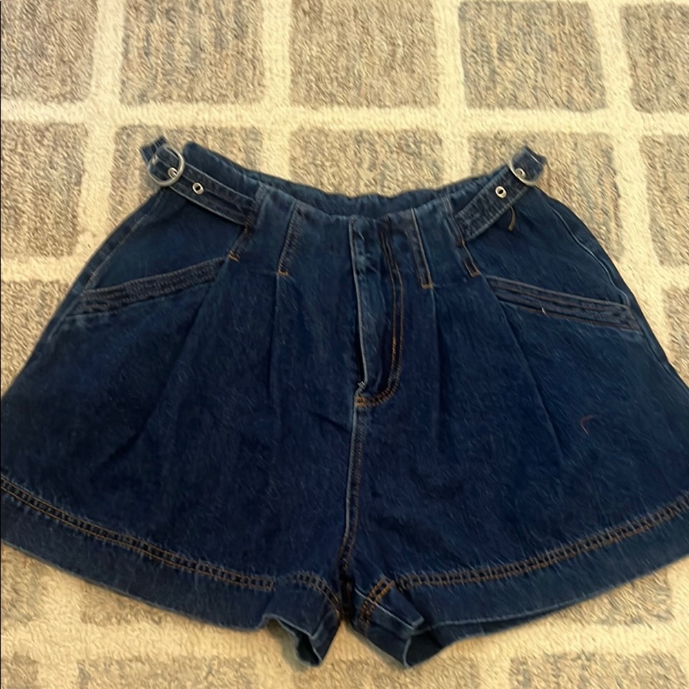 Vici Blue Jean Shorts High-Waisted Vintage Style